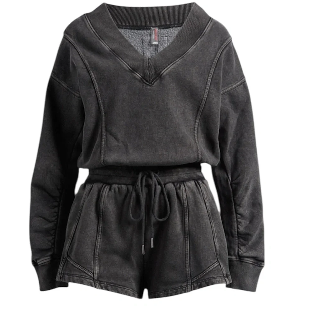 Free People Intercept Romper Black XL